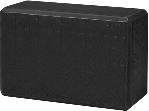 Gaiam Embossed Yogablock Svart